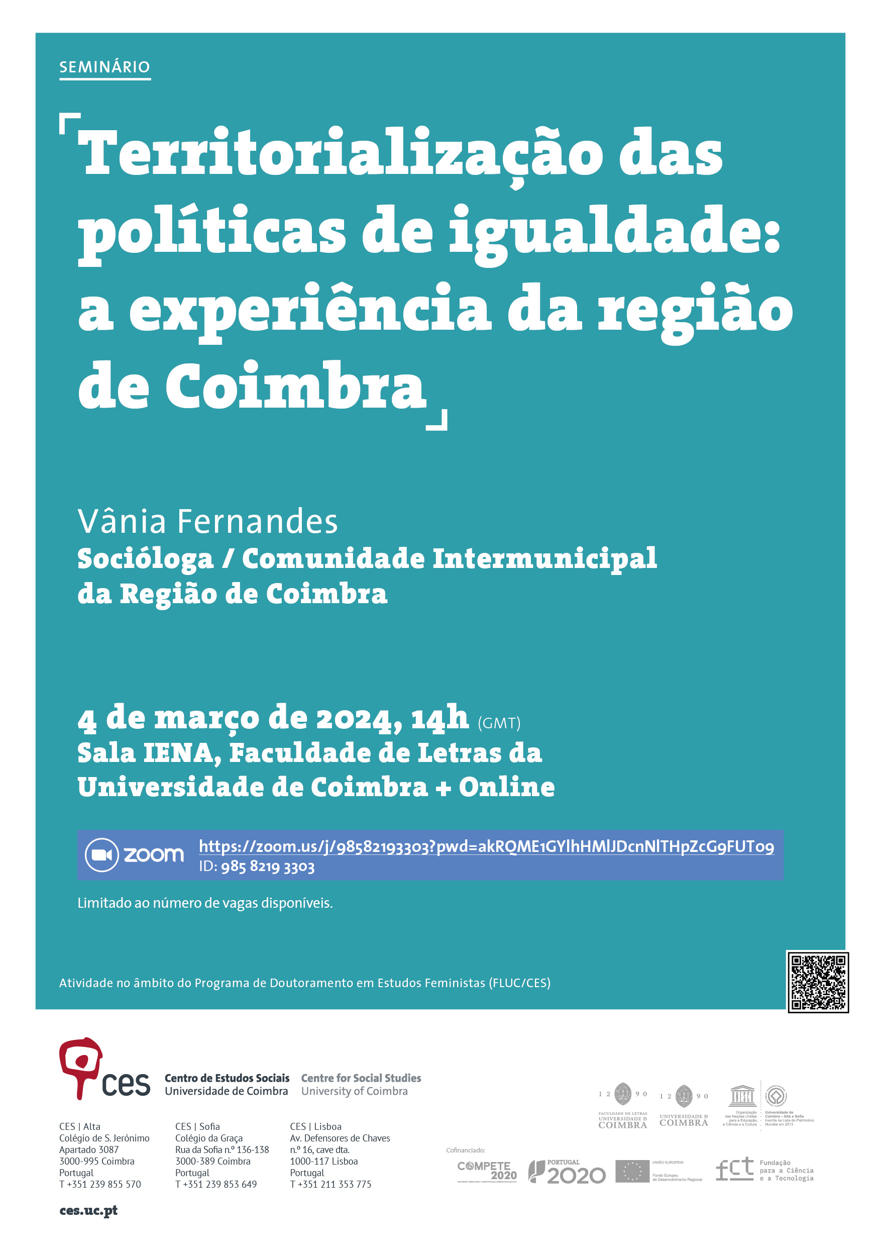 Territorialização das políticas de igualdade: a experiência da região de Coimbra<span id="edit_45289"><script>$(function() { $('#edit_45289').load( "/myces/user/editobj.php?tipo=evento&id=45289" ); });</script></span>