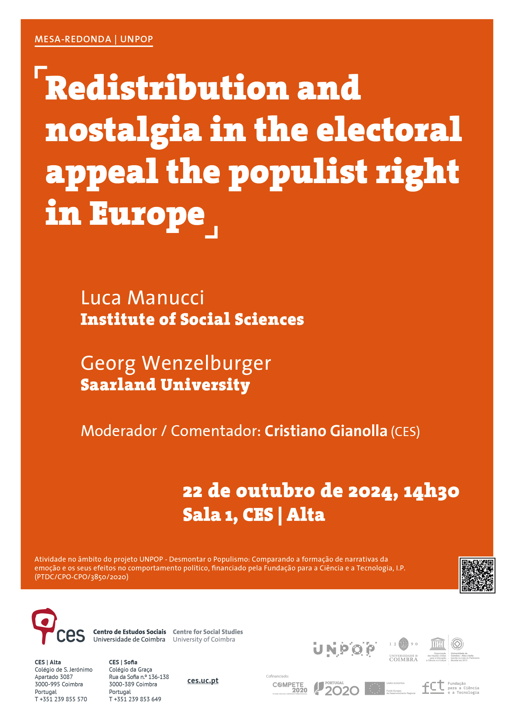 Redistribution and nostalgia in the electoral appeal the populist right in Europe<span id="edit_46396"><script>$(function() { $('#edit_46396').load( "/myces/user/editobj.php?tipo=evento&id=46396" ); });</script></span>