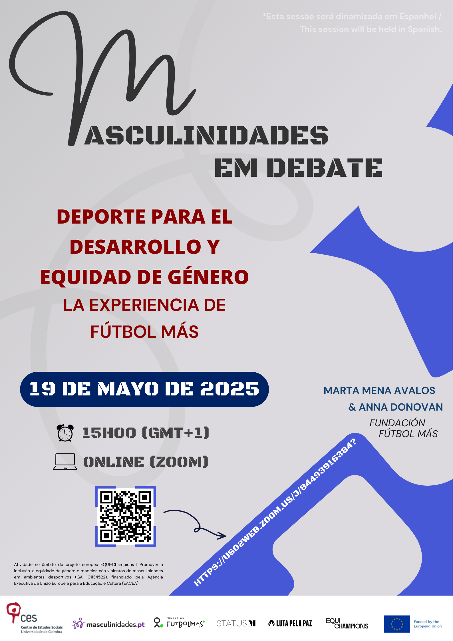 Sports for development and gender equity. The experience of <em>Fútbol Más</em> and the <em>EQUI-Champions</em> project <span id="edit_47863"><script>$(function() { $('#edit_47863').load( "/myces/user/editobj.php?tipo=evento&id=47863" ); });</script></span>