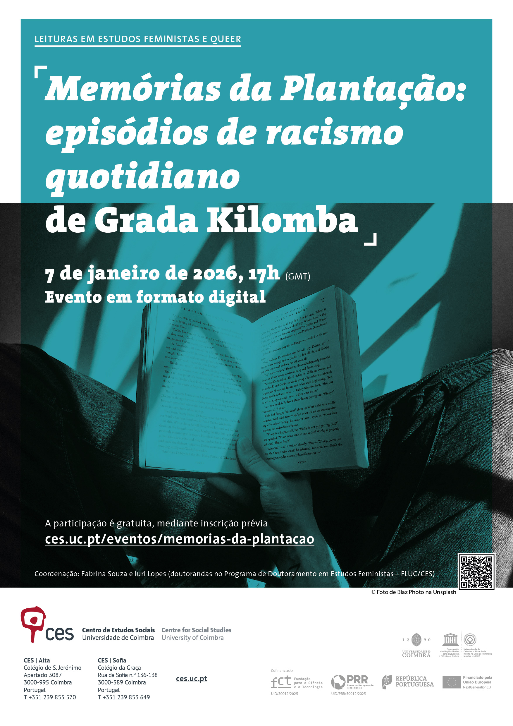 <em>Plantation Memories: Episodes of Everyday Racism</em> by Grada Kilomba<span id="edit_48609"><script>$(function() { $('#edit_48609').load( "/myces/user/editobj.php?tipo=evento&id=48609" ); });</script></span>