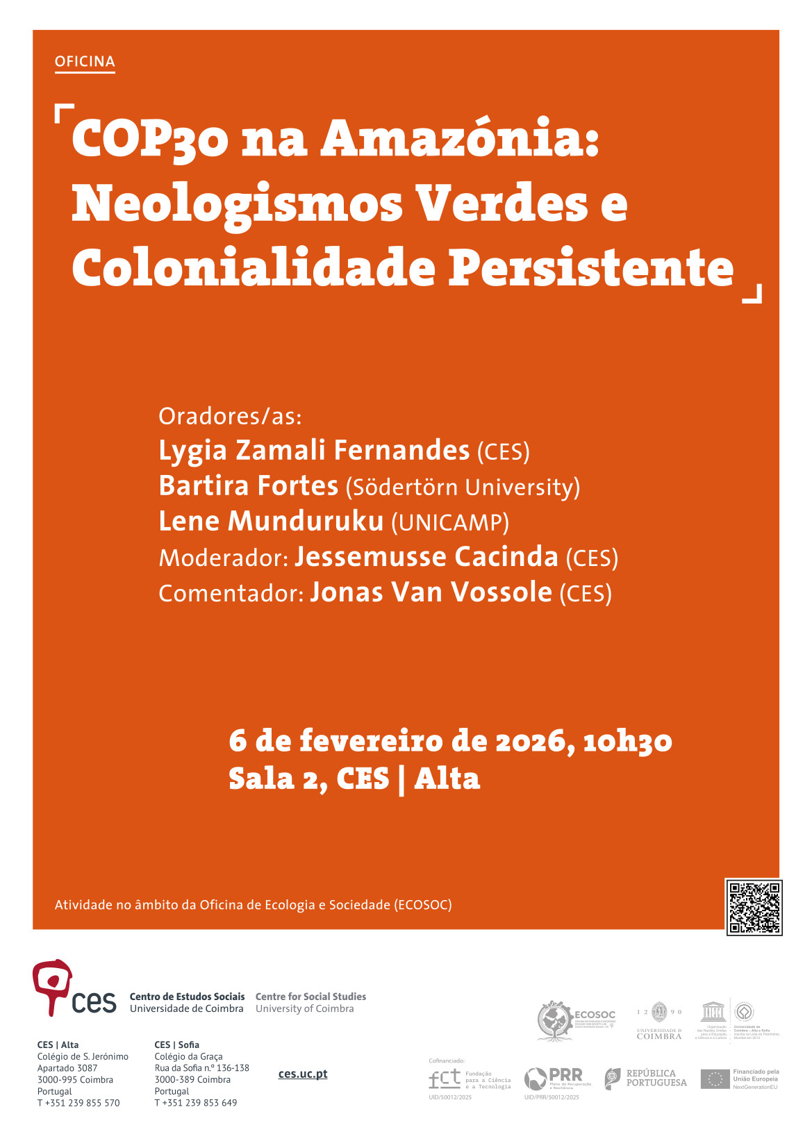 COP30 in the Amazon: Green Neologisms and Persistent Colonialism<span id="edit_49011"><script>$(function() { $('#edit_49011').load( "/myces/user/editobj.php?tipo=evento&id=49011" ); });</script></span>