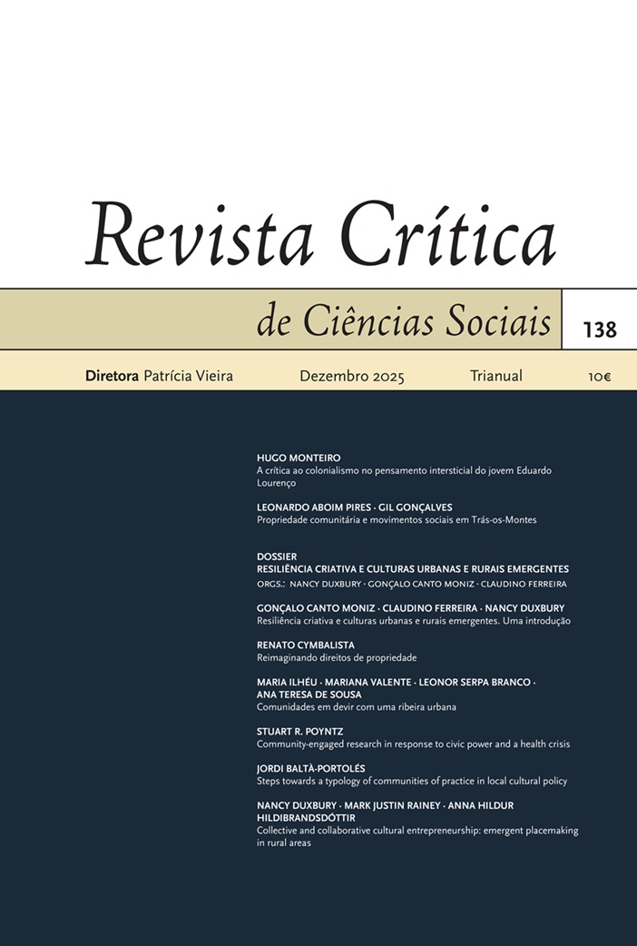 Revista Cr&iacute;tica de Ci&ecirc;ncias Sociais #138<span id="edit_49095"><script>$(function() { $('#edit_49095').load( "/myces/user/editobj.php?tipo=destaque&id=49095" ); });</script></span>