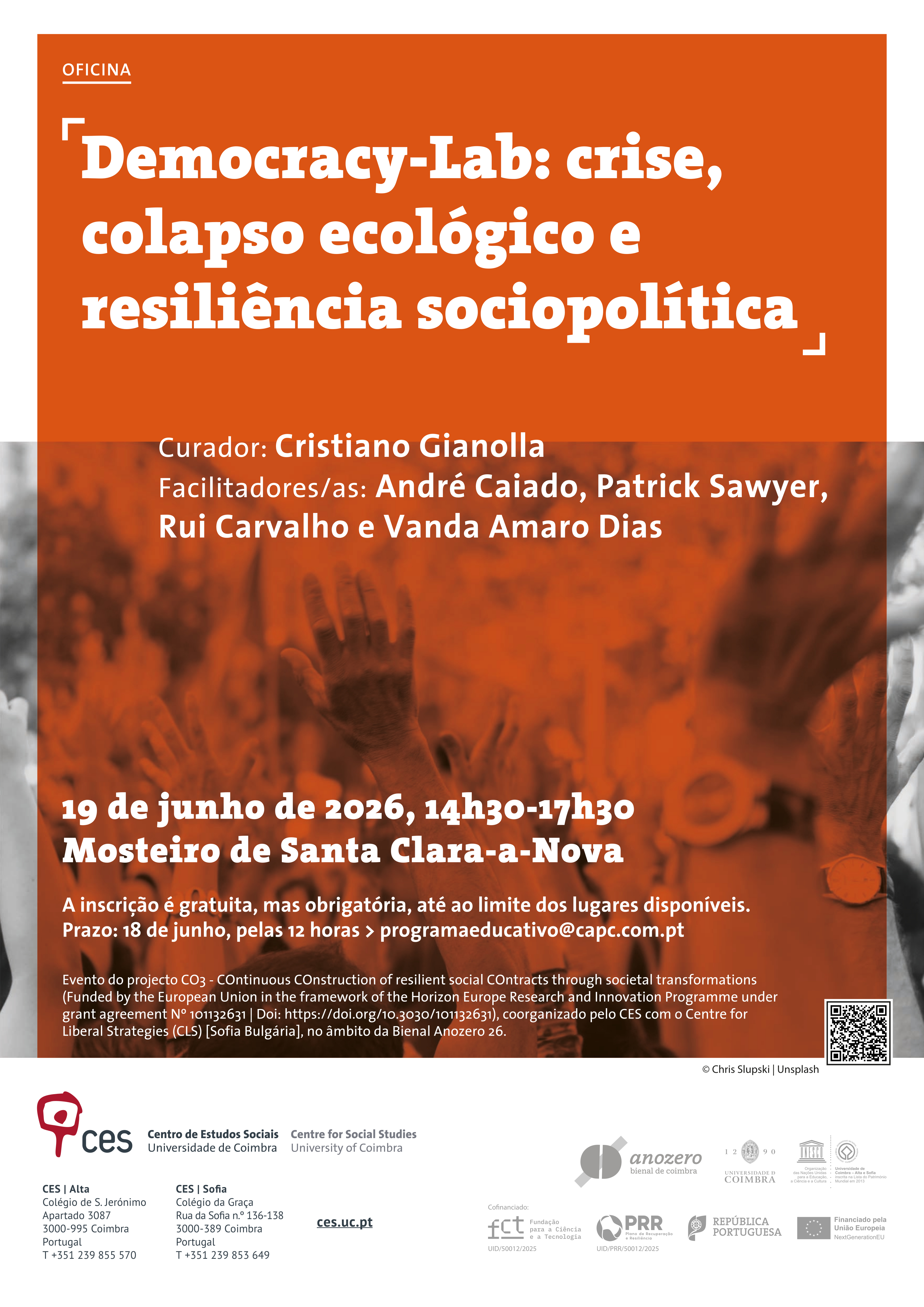 Democracy-Lab: crisis, ecological collapse and sociopolitical resilience<span id="edit_49267"><script>$(function() { $('#edit_49267').load( "/myces/user/editobj.php?tipo=evento&id=49267" ); });</script></span>