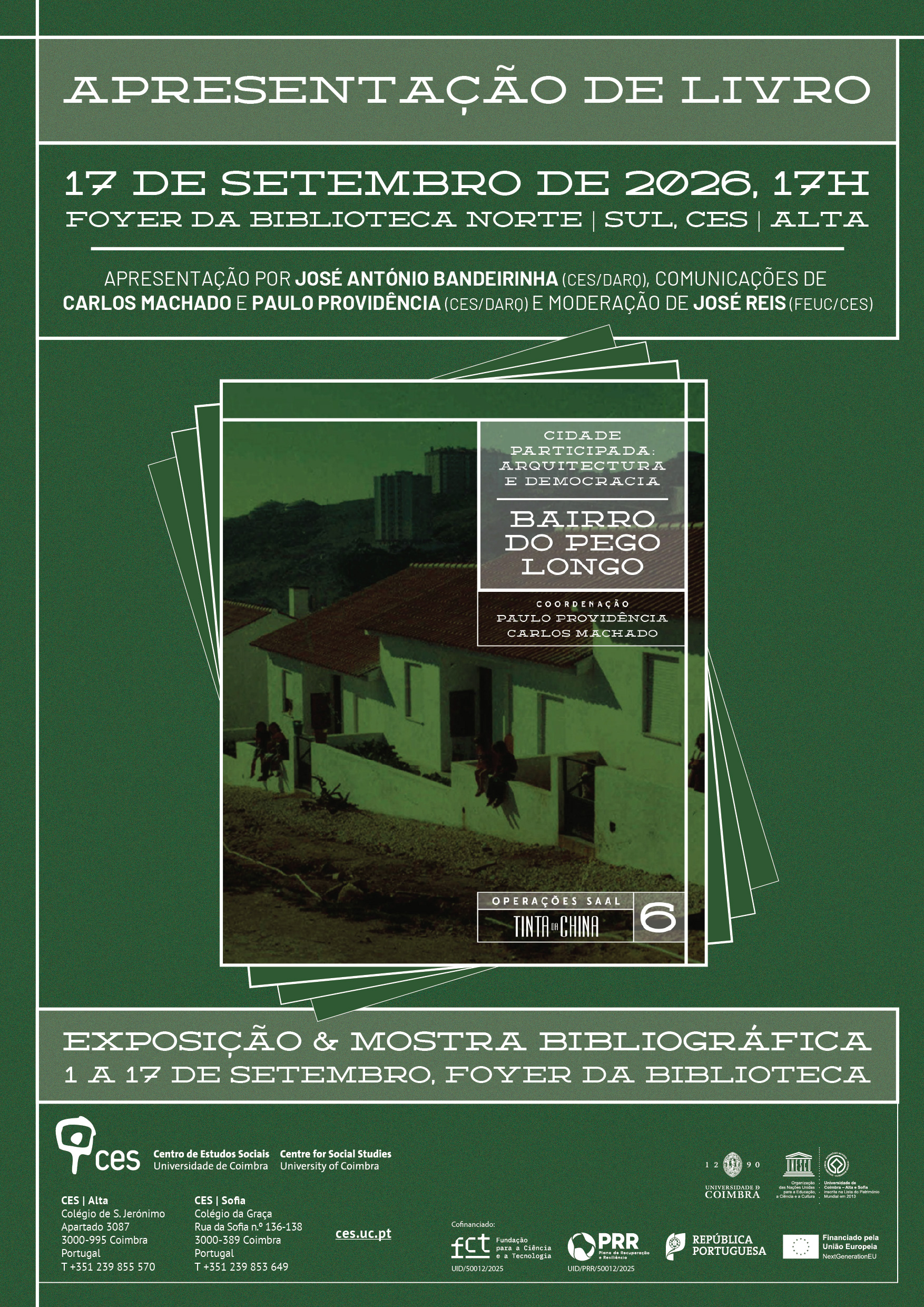 Book exhibition to mark the launch of the publication &lsquo;Bairro do Pego Longo&rsquo;<br />
<div data-live-announcer="true" id="origin-liveAnnouncer" style="position: absolute; width: 1px; height: 1px; margin: -1px; border: 0; clip: rect(0, 0, 0, 0); <span id="edit_49965"><script>$(function() { $('#edit_49965').load( "/myces/user/editobj.php?tipo=evento&id=49965" ); });</script></span>